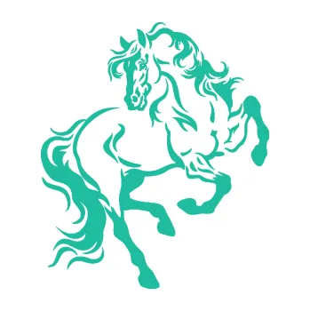 Samolepící dekorace Kůň 049 pravá (25 - tyrkysová) SAMOLEPKA NA AUTO, NÁLEPKA, FÓLIE, POLEP, TUNING, VLASTNÍ TEXT, TISK, AUTOSAMOLEPKY.cz, POLEPY, OBRÁZEK, LOGO, 3D STICKERS