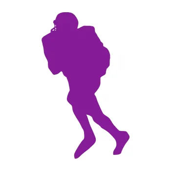 Polep vozidla Americký fotbal 002 levá (14 - fialová) SAMOLEPKA NA AUTO, NÁLEPKA, FÓLIE, POLEP, TUNING, VLASTNÍ TEXT, TISK, AUTOSAMOLEPKY.cz, POLEPY, OBRÁZEK, LOGO, 3D STICKERS