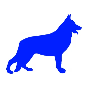 Polep vozidla SAMOLEPKA Pes 154 pravá německý ovčák (19 - modrá dynamic) NA AUTO, NÁLEPKA, FÓLIE, POLEP, TUNING, VLASTNÍ TEXT, TISK, AUTOSAMOLEPKY.cz, POLEPY, OBRÁZEK, LOGO, SAMOLEPKY