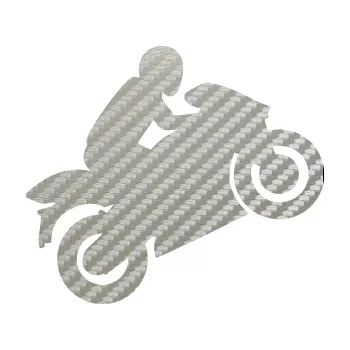 Samolepicí dekorace na vozidlo Motorkář 007 pravá (52 - 3D karbon stříbrný) SAMOLEPKA NA AUTO, NÁLEPKA, FÓLIE, POLEP, TUNING, VLASTNÍ TEXT, TISK, AUTOSAMOLEPKY.cz, POLEPY, OBRÁZEK, LOGO, 3D STICKERS