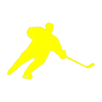 Samolepicí dekorace na vozidlo Hokejista 014 pravá (05 - žlutá citron) SAMOLEPKA NA AUTO, NÁLEPKA, FÓLIE, POLEP, TUNING, VLASTNÍ TEXT, TISK, AUTOSAMOLEPKY.cz, POLEPY, OBRÁZEK, LOGO, 3D STICKERS