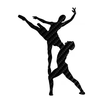 Samolepicí dekorace na vozidlo Balet 001 levá (50 - 3D karbon černý) SAMOLEPKA NA AUTO, NÁLEPKA, FÓLIE, POLEP, TUNING, VLASTNÍ TEXT, TISK, AUTOSAMOLEPKY.cz, POLEPY, OBRÁZEK, LOGO, 3D STICKERS