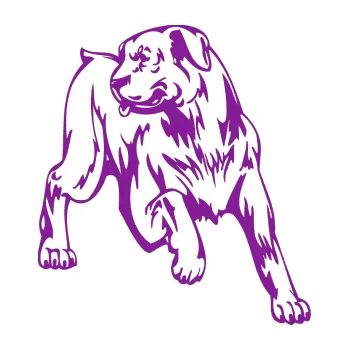 Polep vozidla SAMOLEPKA Pes 020 pravá (14 - fialová) NA AUTO, NÁLEPKA, FÓLIE, POLEP, TUNING, VLASTNÍ TEXT, TISK, AUTOSAMOLEPKY.cz, POLEPY, OBRÁZEK, LOGO, SAMOLEPKY