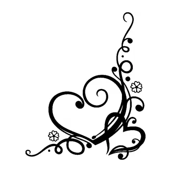 Samolepící dekorace SAMOLEPKA Květina dekor 003 levá srdíčka (01 - černá) NA AUTO, NÁLEPKA, FÓLIE, POLEP, TUNING, VLASTNÍ TEXT, TISK, AUTOSAMOLEPKY.cz, POLEPY, OBRÁZEK, LOGO, SAMOLEPKY