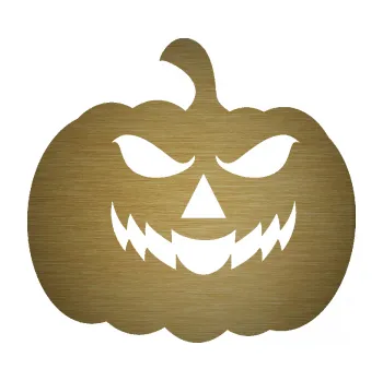 Samolepící dekorace SAMOLEPKA Halloween 018 pravá dýně (64 - škrábaný kov zlatý) NA AUTO, NÁLEPKA, FÓLIE, POLEP, TUNING, VLASTNÍ TEXT, TISK, AUTOSAMOLEPKY.cz, POLEPY, OBRÁZEK, LOGO, SAMOLEPKY