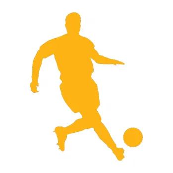 Samolepicí dekorace na vozidlo Fotbalista 019 pravá (21 - světle oranžová) SAMOLEPKA NA AUTO, NÁLEPKA, FÓLIE, POLEP, TUNING, VLASTNÍ TEXT, TISK, AUTOSAMOLEPKY.cz, POLEPY, OBRÁZEK, LOGO, 3D STICKERS