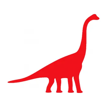 Samolepící dekorace SAMOLEPKA Brachiosaurus 001 pravá (10 - červená) NA AUTO, NÁLEPKA, FÓLIE, POLEP, TUNING, VLASTNÍ TEXT, TISK, AUTOSAMOLEPKY.cz, POLEPY, OBRÁZEK, LOGO, SAMOLEPKY