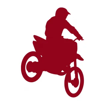Samolepící dekorace Motorka 014 pravá motokros (07 - bordó vínová) SAMOLEPKA NA AUTO, NÁLEPKA, FÓLIE, POLEP, TUNING, VLASTNÍ TEXT, TISK, AUTOSAMOLEPKY.cz, POLEPY, OBRÁZEK, LOGO, 3D STICKERS
