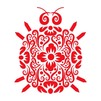 Samolepící dekorace SAMOLEPKA Interiér 016 brouček květiny (10 - červená) NA AUTO, NÁLEPKA, FÓLIE, POLEP, TUNING, VLASTNÍ TEXT, TISK, AUTOSAMOLEPKY.cz, POLEPY, OBRÁZEK, LOGO, SAMOLEPKY