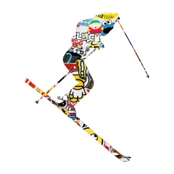 Samolepicí dekorace na vozidlo Lyžař 010 pravá (83 - Sticker bomb) SAMOLEPKA NA AUTO, NÁLEPKA, FÓLIE, POLEP, TUNING, VLASTNÍ TEXT, TISK, AUTOSAMOLEPKY.cz, POLEPY, OBRÁZEK, LOGO, 3D STICKERS