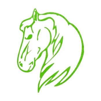 Samolepící dekorace Kůň 026 levá (58 - 3D karbon zelený kawasaki) SAMOLEPKA NA AUTO, NÁLEPKA, FÓLIE, POLEP, TUNING, VLASTNÍ TEXT, TISK, AUTOSAMOLEPKY.cz, POLEPY, OBRÁZEK, LOGO, 3D STICKERS