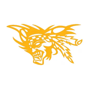 Samolepící dekorace Indián 001 levá (21 - světle oranžová) SAMOLEPKA NA AUTO, NÁLEPKA, FÓLIE, POLEP, TUNING, VLASTNÍ TEXT, TISK, AUTOSAMOLEPKY.cz, POLEPY, OBRÁZEK, LOGO, 3D STICKERS