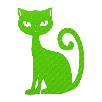 Samolepící dekorace SAMOLEPKA Kočka 009 levá (58 - 3D karbon zelený kawasaki) NA AUTO, NÁLEPKA, FÓLIE, POLEP, TUNING, VLASTNÍ TEXT, TISK, AUTOSAMOLEPKY.cz, POLEPY, OBRÁZEK, LOGO, SAMOLEPKY