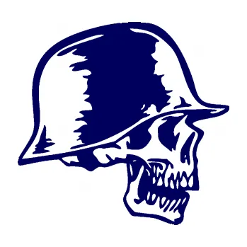 Samolepicí dekorace na vozidlo Lebka s helmou pravá (23 - tmavě modrá) SAMOLEPKA NA AUTO, NÁLEPKA, FÓLIE, POLEP, TUNING, VLASTNÍ TEXT, TISK, AUTOSAMOLEPKY.cz, POLEPY, OBRÁZEK, LOGO, 3D STICKERS