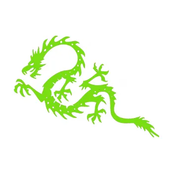 Samolepicí dekorace na vozidlo Dragon 037 levá (04 - zelená kawasaki) SAMOLEPKA NA AUTO, NÁLEPKA, FÓLIE, POLEP, TUNING, VLASTNÍ TEXT, TISK, AUTOSAMOLEPKY.cz, POLEPY, OBRÁZEK, LOGO, 3D STICKERS