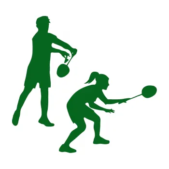 Samolepicí dekorace na vozidlo Badminton team pravá (20 - tmavě zelená) SAMOLEPKA NA AUTO, NÁLEPKA, FÓLIE, POLEP, TUNING, VLASTNÍ TEXT, TISK, AUTOSAMOLEPKY.cz, POLEPY, OBRÁZEK, LOGO, 3D STICKERS