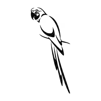 Samolepicí dekorace na vozidlo Samolepka na auto Papoušek 005 levá (50 - 3D karbon černý) NÁLEPKA, FÓLIE, POLEPY, TUNING, VLASTNÍ TEXT, TISK, AUTOSAMOLEPKY.cz, SAMOLEPKY, OBRÁZEK, LOGO, VÝROBA, PRODEJ