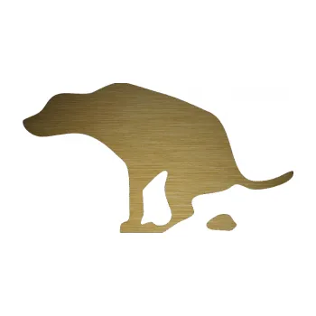 Polep vozidla SAMOLEPKA Pes 077 levá (64 - škrábaný kov zlatý) NA AUTO, NÁLEPKA, FÓLIE, POLEP, TUNING, VLASTNÍ TEXT, TISK, AUTOSAMOLEPKY.cz, POLEPY, OBRÁZEK, LOGO, SAMOLEPKY