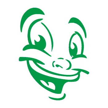 Samolepící dekorace Obličej 003 pravá veselý (12 - zelená) SAMOLEPKA NA AUTO, NÁLEPKA, FÓLIE, POLEP, TUNING, VLASTNÍ TEXT, TISK, AUTOSAMOLEPKY.cz, POLEPY, OBRÁZEK, LOGO, 3D STICKERS