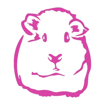 Samolepící dekorace Morče 001 pravá (16 - růžová) SAMOLEPKA NA AUTO, NÁLEPKA, FÓLIE, POLEP, TUNING, VLASTNÍ TEXT, TISK, AUTOSAMOLEPKY.cz, POLEPY, OBRÁZEK, LOGO, 3D STICKERS