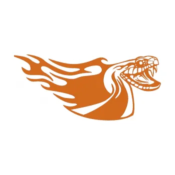 Samolepicí dekorace na vozidlo Animal flames 082 pravá kobra (26 - oříšková) SAMOLEPKA NA AUTO, NÁLEPKA, FÓLIE, POLEP, TUNING, VLASTNÍ TEXT, TISK, AUTOSAMOLEPKY.cz, POLEPY, OBRÁZEK, LOGO, 3D STICKERS