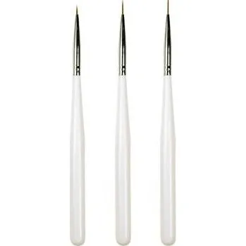 Kosmetický štětec NehtyShop Štětce na zdobení, sada 3 kusů