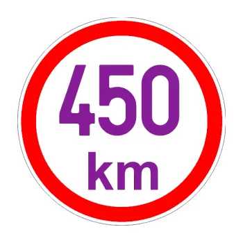 samolepka Maximální rychlost 450km - nejvyšší konstrukční rychlost (14 - fialová) SAMOLEPKA NA AUTO, NÁLEPKA, FÓLIE, POLEP, TUNING, VLASTNÍ TEXT, TISK, AUTOSAMOLEPKY.cz, POLEPY, OBRÁZEK, LOGO, 3D STICKERS