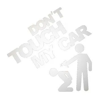 Polep vozidla SAMOLEPKA Dont touch my car 005 (82 - odrazková reflexní bílá) NA AUTO, NÁLEPKA, FÓLIE, POLEP, TUNING, VLASTNÍ TEXT, TISK, AUTOSAMOLEPKY.cz, POLEPY, OBRÁZEK, LOGO, SAMOLEPKY