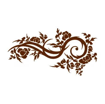 Samolepící dekorace SAMOLEPKA Květina dekor 013 levá (15 - hnědá) NA AUTO, NÁLEPKA, FÓLIE, POLEP, TUNING, VLASTNÍ TEXT, TISK, AUTOSAMOLEPKY.cz, POLEPY, OBRÁZEK, LOGO, SAMOLEPKY