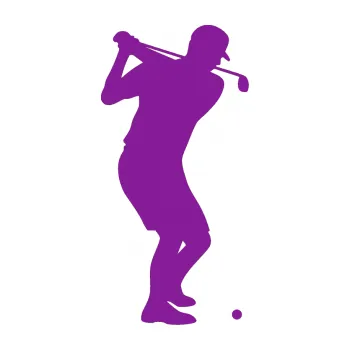 Polep vozidla SAMOLEPKA Golfista 008 pravá (14 - fialová) NA AUTO, NÁLEPKA, FÓLIE, POLEP, TUNING, VLASTNÍ TEXT, TISK, AUTOSAMOLEPKY.cz, POLEPY, OBRÁZEK, LOGO, SAMOLEPKY