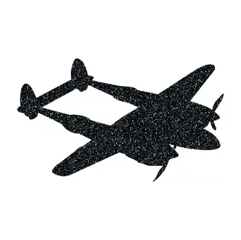 Polep vozidla SAMOLEPKA Bombardovací letoun Lockheed P38 lighting pravá (85 - Ultra Metalic černá) NA AUTO, NÁLEPKA, FÓLIE, POLEP, TUNING, VLASTNÍ TEXT, TISK, AUTOSAMOLEPKY.cz, POLEPY, OBRÁZEK, LOGO, SAMOLEPKY