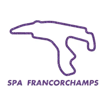 Samolepící dekorace Okruh Spa Francorchamps (87 - Ultra Metalic fialová) SAMOLEPKA NA AUTO, NÁLEPKA, FÓLIE, POLEP, TUNING, VLASTNÍ TEXT, TISK, AUTOSAMOLEPKY.cz, POLEPY, OBRÁZEK, LOGO, 3D STICKERS