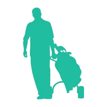 Polep vozidla SAMOLEPKA Golfista 009 levá (25 - tyrkysová) NA AUTO, NÁLEPKA, FÓLIE, POLEP, TUNING, VLASTNÍ TEXT, TISK, AUTOSAMOLEPKY.cz, POLEPY, OBRÁZEK, LOGO, SAMOLEPKY