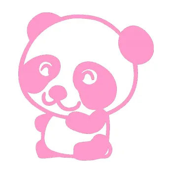 Samolepící dekorace Panda 002 levá (24 - světle růžová) SAMOLEPKA NA AUTO, NÁLEPKA, FÓLIE, POLEP, TUNING, VLASTNÍ TEXT, TISK, AUTOSAMOLEPKY.cz, POLEPY, OBRÁZEK, LOGO, 3D STICKERS