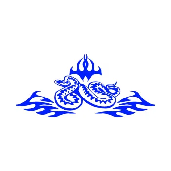 Samolepicí dekorace na vozidlo Animal flames 070 levá zmije (19 - modrá dynamic) SAMOLEPKA NA AUTO, NÁLEPKA, FÓLIE, POLEP, TUNING, VLASTNÍ TEXT, TISK, AUTOSAMOLEPKY.cz, POLEPY, OBRÁZEK, LOGO, 3D STICKERS