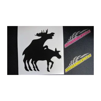 Samolepící dekorace SAMOLEPKA Losí láska 002 pravá (17 - šedá) NA AUTO, NÁLEPKA, FÓLIE, POLEP, TUNING, VLASTNÍ TEXT, TISK, AUTOSAMOLEPKY.cz, POLEPY, OBRÁZEK, LOGO, SAMOLEPKY