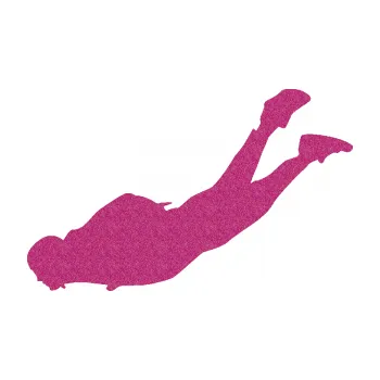 Samolepicí dekorace na vozidlo Parašutista 003 levá skok z letadla (90 - Ultra Metalic růžová) SAMOLEPKA NA AUTO, NÁLEPKA, FÓLIE, POLEP, TUNING, VLASTNÍ TEXT, TISK, AUTOSAMOLEPKY.cz, POLEPY, OBRÁZEK, LOGO, 3D STICKERS