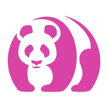 Samolepící dekorace Panda 001 levá (16 - růžová) SAMOLEPKA NA AUTO, NÁLEPKA, FÓLIE, POLEP, TUNING, VLASTNÍ TEXT, TISK, AUTOSAMOLEPKY.cz, POLEPY, OBRÁZEK, LOGO, 3D STICKERS