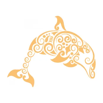 Samolepící dekorace SAMOLEPKA Interiér 015 pravá delfín (08 - béžová) NA AUTO, NÁLEPKA, FÓLIE, POLEP, TUNING, VLASTNÍ TEXT, TISK, AUTOSAMOLEPKY.cz, POLEPY, OBRÁZEK, LOGO, SAMOLEPKY
