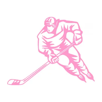 Samolepicí dekorace na vozidlo Hokejista 030 levá (24 - světle růžová) SAMOLEPKA NA AUTO, NÁLEPKA, FÓLIE, POLEP, TUNING, VLASTNÍ TEXT, TISK, AUTOSAMOLEPKY.cz, POLEPY, OBRÁZEK, LOGO, 3D STICKERS