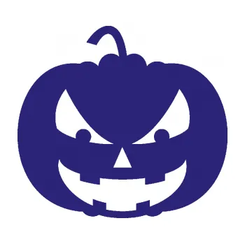 Samolepící dekorace Halloween 016 levá dýně (22 - střední modrá) SAMOLEPKA NA AUTO, NÁLEPKA, FÓLIE, POLEP, TUNING, VLASTNÍ TEXT, TISK, AUTOSAMOLEPKY.cz, POLEPY, OBRÁZEK, LOGO, 3D STICKERS