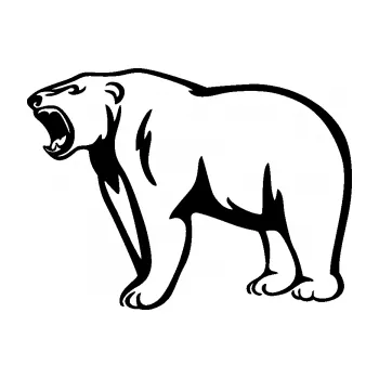 Samolepící dekorace SAMOLEPKA Lední medvěd 003 levá (01 - černá) NA AUTO, NÁLEPKA, FÓLIE, POLEP, TUNING, VLASTNÍ TEXT, TISK, AUTOSAMOLEPKY.cz, POLEPY, OBRÁZEK, LOGO, SAMOLEPKY