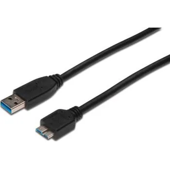 Datový kabel Digitus USB 3.0 kabel, USB A - Micro USB B, M / M, 1 m,UL, bl AK-300116-010-S