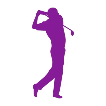 Polep vozidla SAMOLEPKA Golfista 005 pravá (14 - fialová) NA AUTO, NÁLEPKA, FÓLIE, POLEP, TUNING, VLASTNÍ TEXT, TISK, AUTOSAMOLEPKY.cz, POLEPY, OBRÁZEK, LOGO, SAMOLEPKY