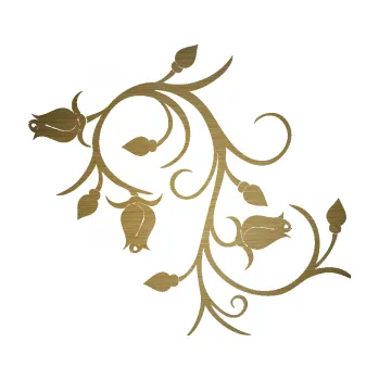 Samolepící dekorace SAMOLEPKA Květina dekor 009 levá růžičky (64 - škrábaný kov zlatý) NA AUTO, NÁLEPKA, FÓLIE, POLEP, TUNING, VLASTNÍ TEXT, TISK, AUTOSAMOLEPKY.cz, POLEPY, OBRÁZEK, LOGO, SAMOLEPKY