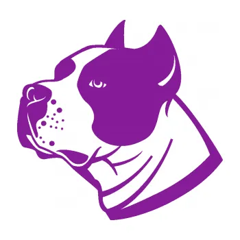 Polep vozidla Pes 081 levá Stafordširský bulteriér (14 - fialová) SAMOLEPKA NA AUTO, NÁLEPKA, FÓLIE, POLEP, TUNING, VLASTNÍ TEXT, TISK, AUTOSAMOLEPKY.cz, POLEPY, OBRÁZEK, LOGO, 3D STICKERS