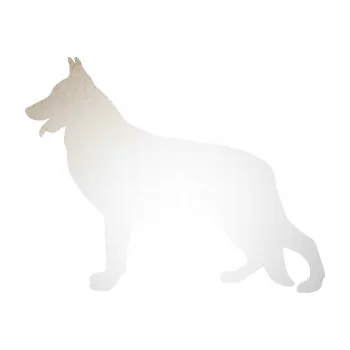 Polep vozidla SAMOLEPKA Pes 154 levá německý ovčák (82 - odrazková reflexní bílá) NA AUTO, NÁLEPKA, FÓLIE, POLEP, TUNING, VLASTNÍ TEXT, TISK, AUTOSAMOLEPKY.cz, POLEPY, OBRÁZEK, LOGO, SAMOLEPKY