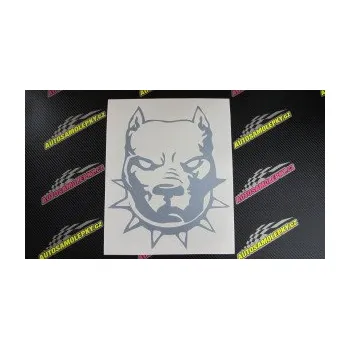 Polep vozidla SAMOLEPKA Pitbull hlava 002 levá (10 - červená) NA AUTO, NÁLEPKA, FÓLIE, POLEP, TUNING, VLASTNÍ TEXT, TISK, AUTOSAMOLEPKY.cz, POLEPY, OBRÁZEK, LOGO, SAMOLEPKY