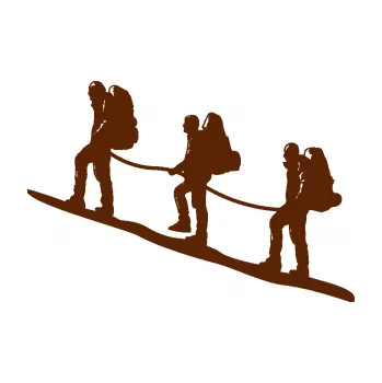 Samolepící dekorace Horolezci levá (15 - hnědá) SAMOLEPKA NA AUTO, NÁLEPKA, FÓLIE, POLEP, TUNING, VLASTNÍ TEXT, TISK, AUTOSAMOLEPKY.cz, POLEPY, OBRÁZEK, LOGO, 3D STICKERS