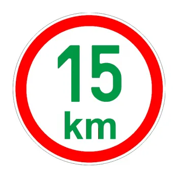 samolepka Maximální rychlost 15km - nejvyšší konstrukční rychlost (12 - zelená) SAMOLEPKA NA AUTO, NÁLEPKA, FÓLIE, POLEP, TUNING, VLASTNÍ TEXT, TISK, AUTOSAMOLEPKY.cz, POLEPY, OBRÁZEK, LOGO, 3D STICKERS